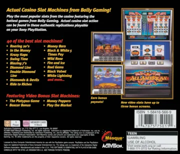 Slots (US) box cover back